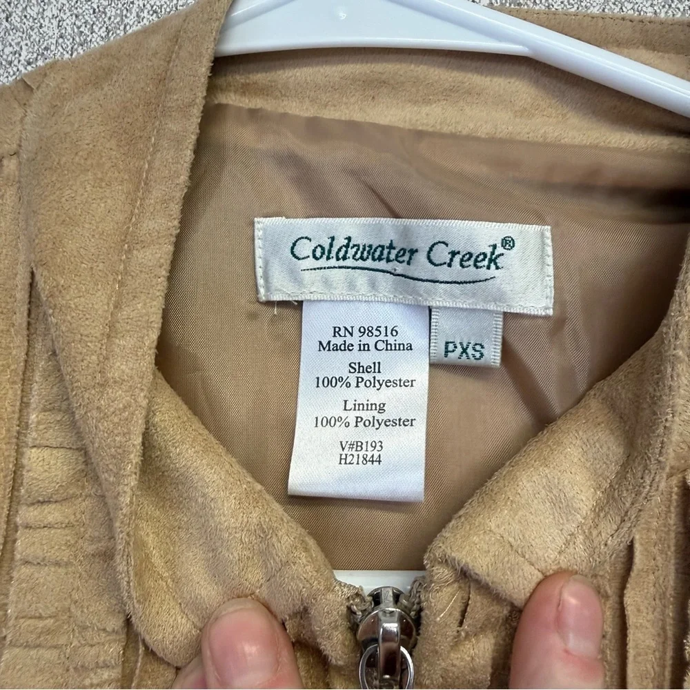 Tan Suede coldwater creek Women's Jacket, size petite XS - Picture 3 of 5